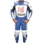 MotoGP Yamaha Fiat Motorcycle Race Leather Suit