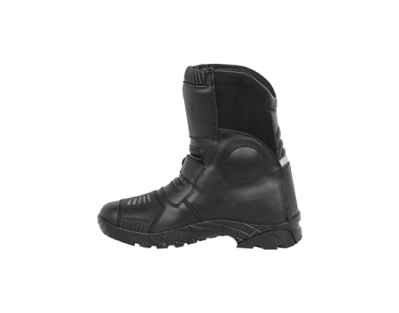 Adventure motorcycle ankle high leather boots