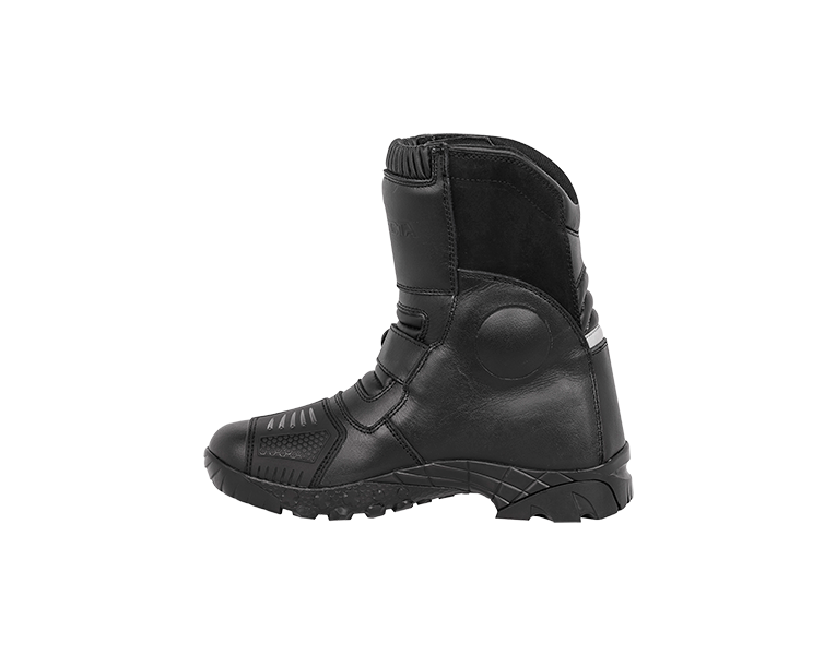 Adventure motorcycle ankle high leather boots .2
