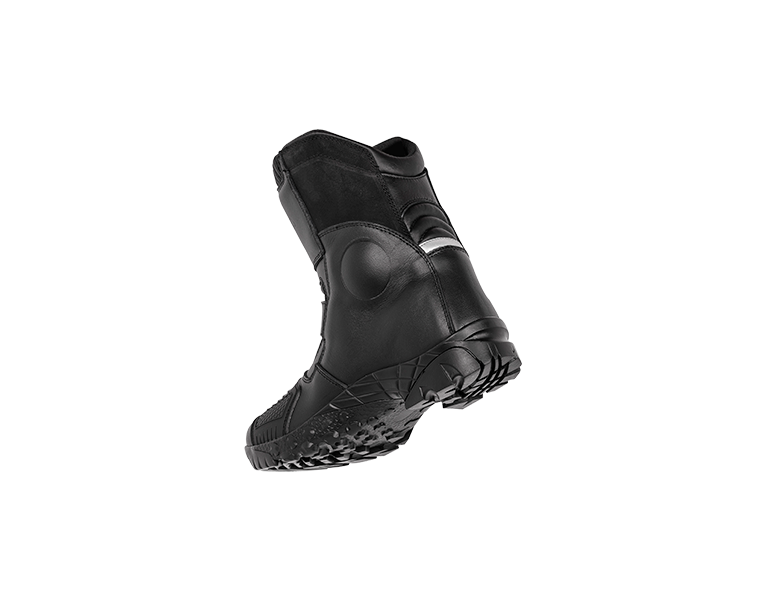 Adventure motorcycle ankle high leather boots .2
